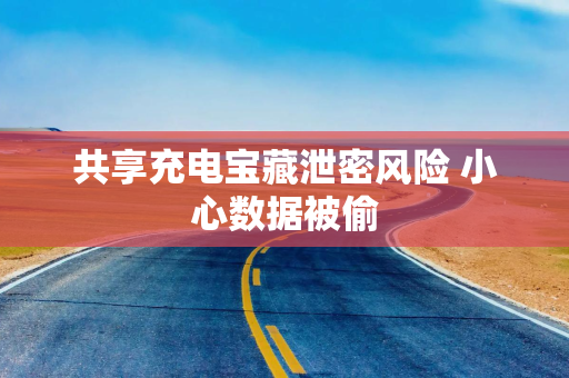 共享充电宝藏泄密风险 小心数据被偷