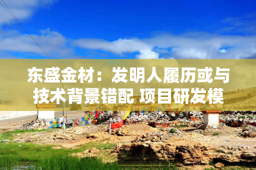 东盛金材：发明人履历或与技术背景错配 项目研发模式信披现疑云