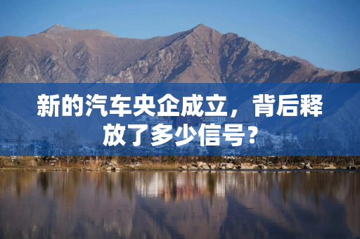新的汽车央企成立，背后释放了多少信号？