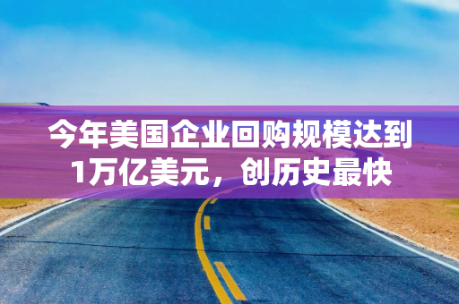 今年美国企业回购规模达到1万亿美元，创历史最快