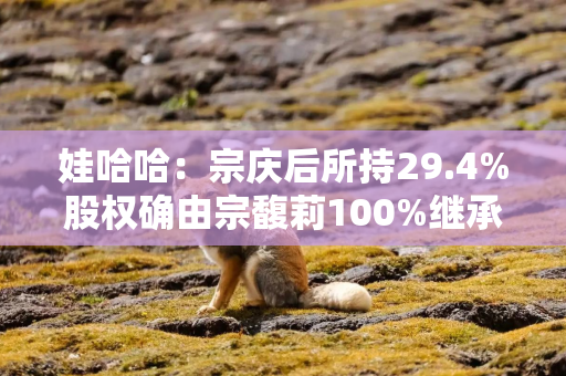娃哈哈：宗庆后所持29.4%股权确由宗馥莉100%继承