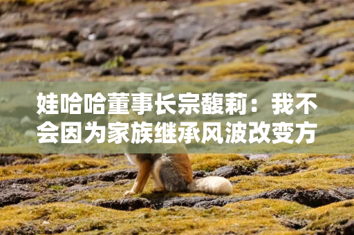 娃哈哈董事长宗馥莉：我不会因为家族继承风波改变方向！“定海神针”是坚持做自己，以前怎样，现在还是怎样