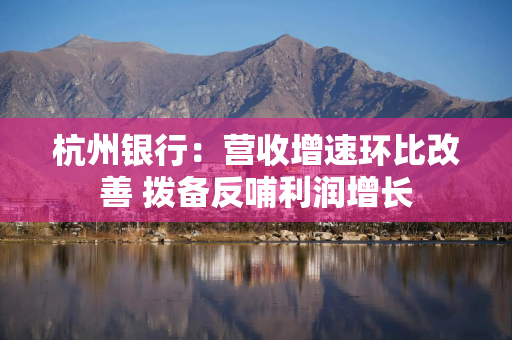 杭州银行：营收增速环比改善 拨备反哺利润增长