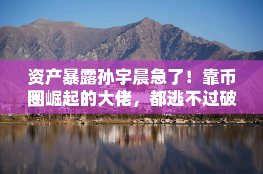 资产暴露孙宇晨急了！靠币圈崛起的大佬，都逃不过破产坐牢？