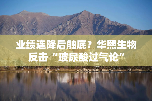 业绩连降后触底？华熙生物反击“玻尿酸过气论”