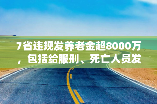 7省违规发养老金超8000万，包括给服刑、死亡人员发放