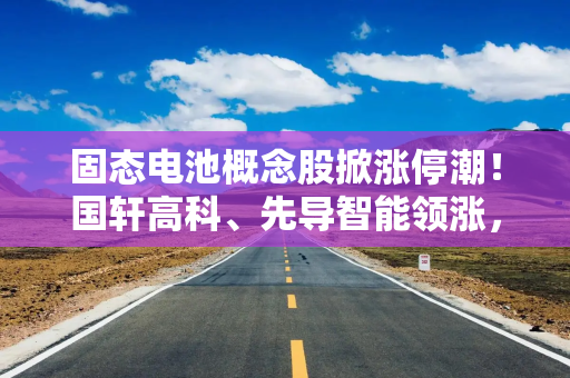 固态电池概念股掀涨停潮！国轩高科、先导智能领涨，上半年超六成企业业绩飘红