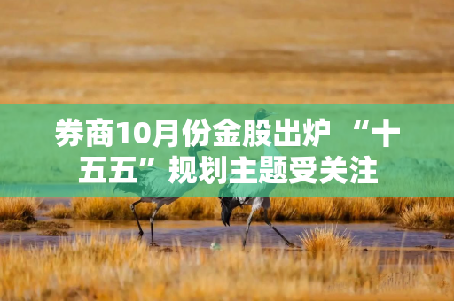 券商10月份金股出炉 “十五五”规划主题受关注