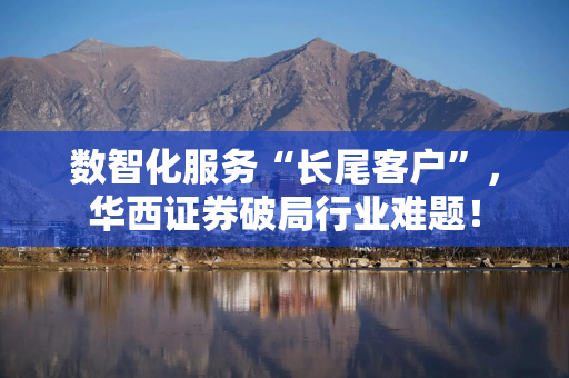 数智化服务“长尾客户”，华西证券破局行业难题！
