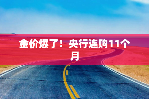金价爆了！央行连购11个月