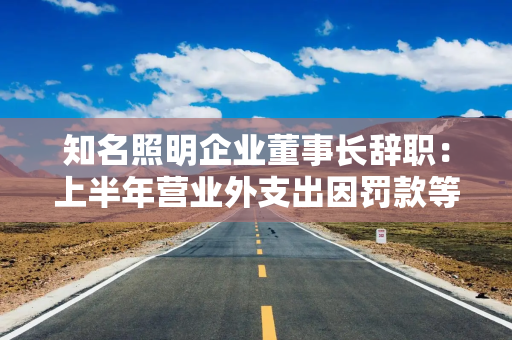 知名照明企业董事长辞职：上半年营业外支出因罚款等增加329%引关注