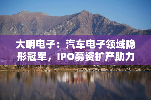 大明电子：汽车电子领域隐形冠军，IPO募资扩产助力发展