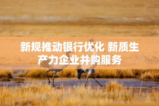 新规推动银行优化 新质生产力企业并购服务