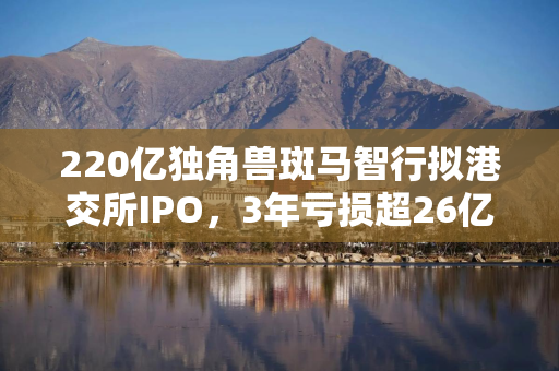 220亿独角兽斑马智行拟港交所IPO，3年亏损超26亿元？