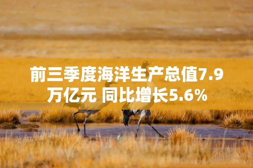 前三季度海洋生产总值7.9万亿元 同比增长5.6%