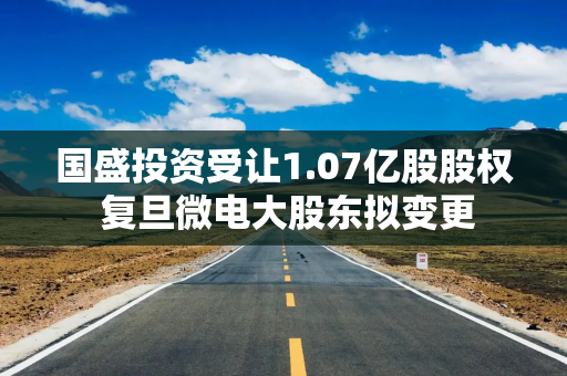 国盛投资受让1.07亿股股权 复旦微电大股东拟变更 国盛投资受让1.07亿股股权 复旦微电大股东拟变更