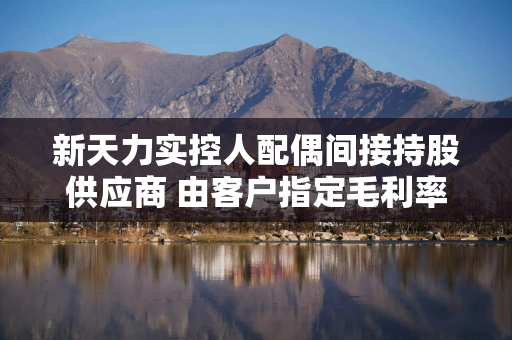 新天力实控人配偶间接持股供应商 由客户指定毛利率偏高遭问询 新天力实控人配偶间接持股供应商 由客户指定毛利率偏高遭问询