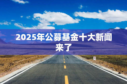 2025年公募基金十大新闻来了
