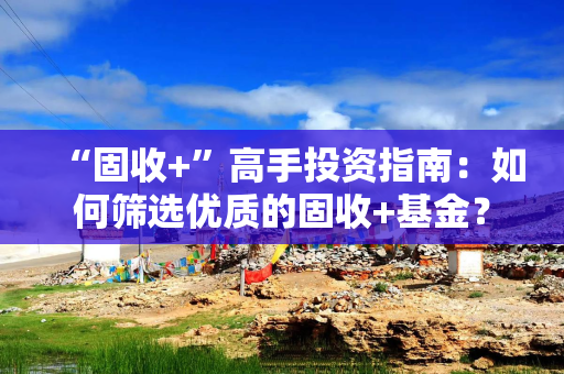 “固收+”高手投资指南:如何筛选优质的固收+基金? “固收+”高手投资指南:如何筛选优质的固收+基金?