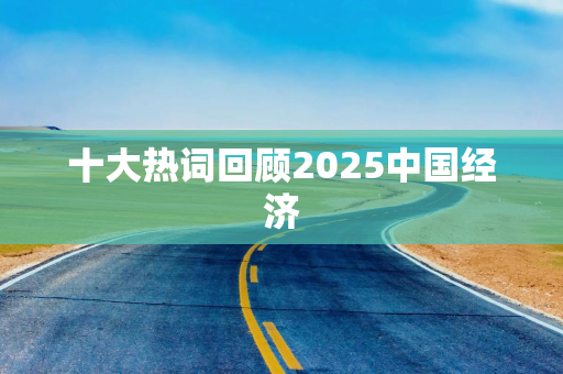 十大热词回顾2025中国经济