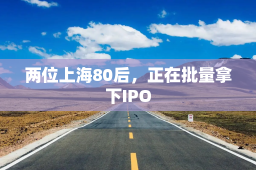 两位上海80后，正在批量拿下IPO
