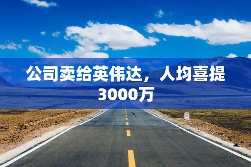 公司卖给英伟达，人均喜提3000万
