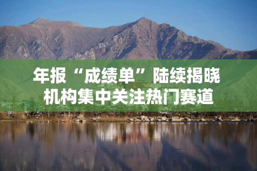 年报“成绩单”陆续揭晓 机构集中关注热门赛道