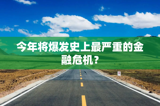 今年将爆发史上最严重的金融危机？