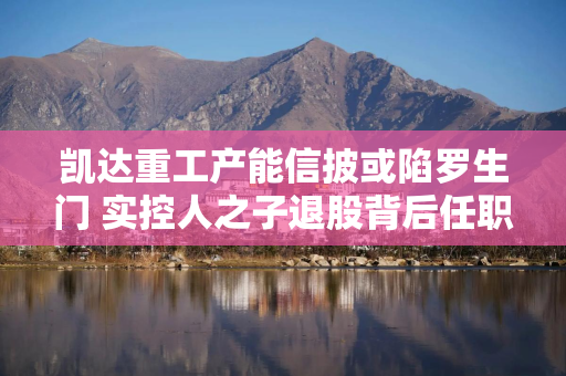 凯达重工产能信披或陷罗生门 实控人之子退股背后任职现疑云