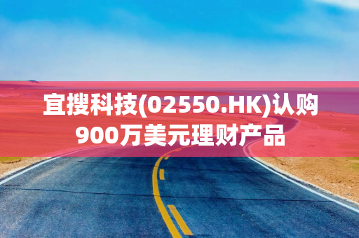 宜搜科技(02550.HK)认购900万美元理财产品