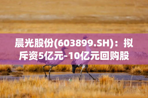 晨光股份(603899.SH)：拟斥资5亿元-10亿元回购股份