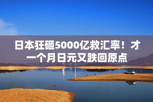 日本狂砸5000亿救汇率！才一个月日元又跌回原点