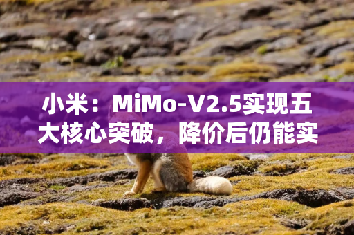 小米：MiMo-V2.5实现五大核心突破，降价后仍能实现收支平衡