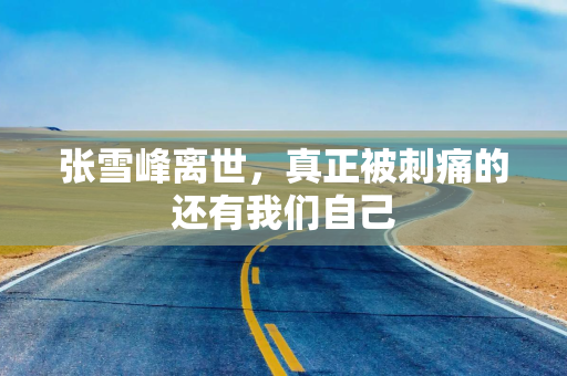 张雪峰离世，真正被刺痛的还有我们自己