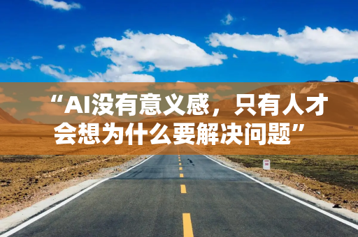 “AI没有意义感，只有人才会想为什么要解决问题”