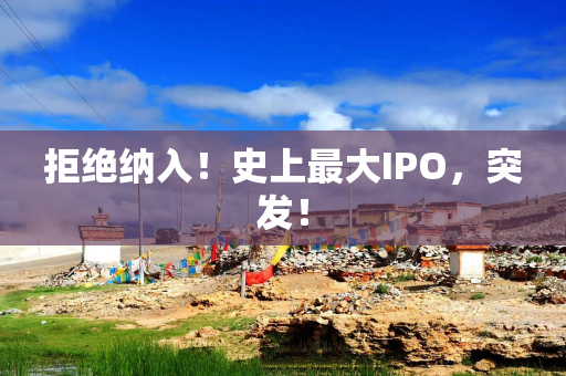 拒绝纳入！史上最大IPO，突发！