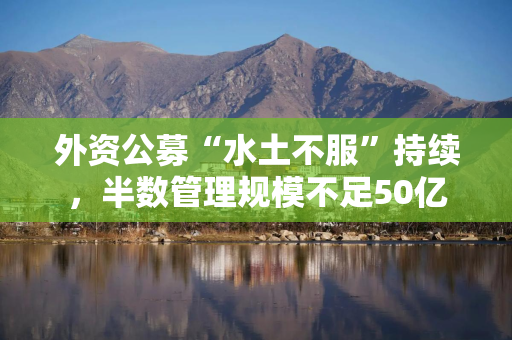 外资公募“水土不服”持续，半数管理规模不足50亿