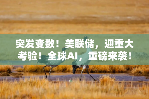 突发变数！美联储，迎重大考验！全球AI，重磅来袭！