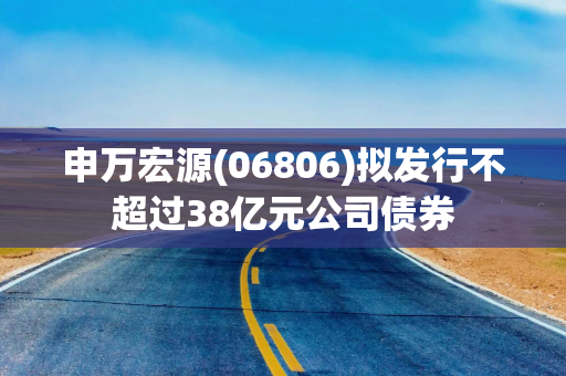 申万宏源(06806)拟发行不超过38亿元公司债券