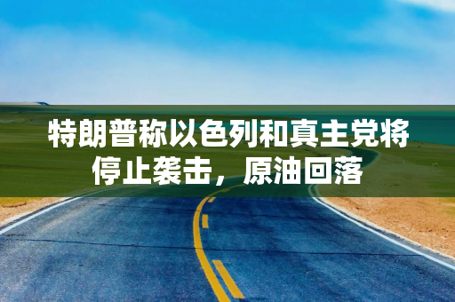 特朗普称以色列和真主党将停止袭击，原油回落