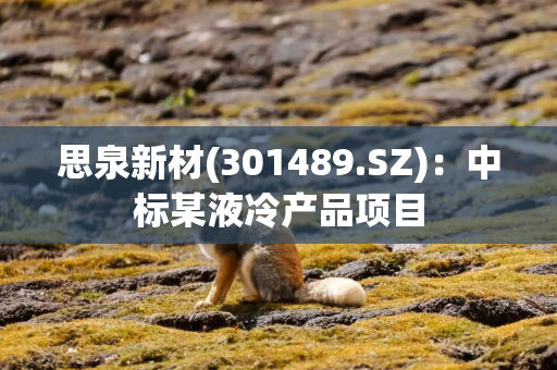 思泉新材(301489.SZ)：中标某液冷产品项目
