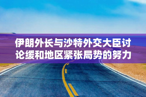 伊朗外长与沙特外交大臣讨论缓和地区紧张局势的努力