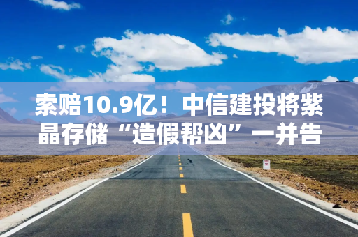 索赔10.9亿！中信建投将紫晶存储“造假帮凶”一并告上法庭