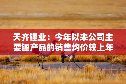 天齐锂业：今年以来公司主要锂产品的销售均价较上年同期均明显增长