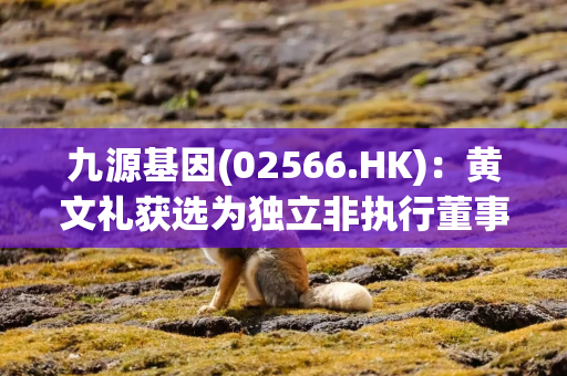 九源基因(02566.HK)：黄文礼获选为独立非执行董事
