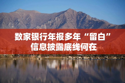 数家银行年报多年“留白” 信息披露底线何在