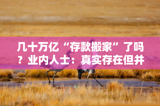 几十万亿“存款搬家”了吗？业内人士：真实存在但并非大规模迁移
