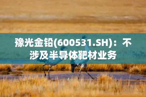 豫光金铅(600531.SH)：不涉及半导体靶材业务