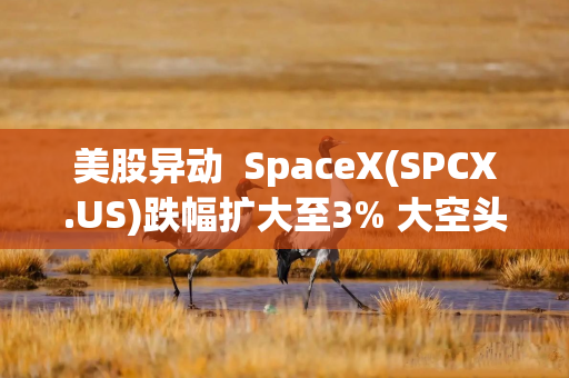 美股异动 SpaceX(SPCX.US)跌幅扩大至3% 大空头Burry对近3万亿美元估值提出质疑 美股异动 SpaceX(SPCX.US)跌幅扩大至3% 大空头Burry对近3万亿美元估值提出质疑