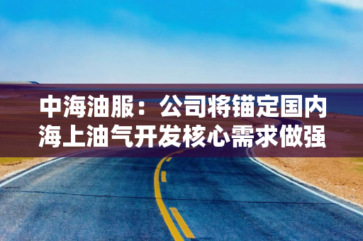 中海油服：公司将锚定国内海上油气开发核心需求做强做优主业